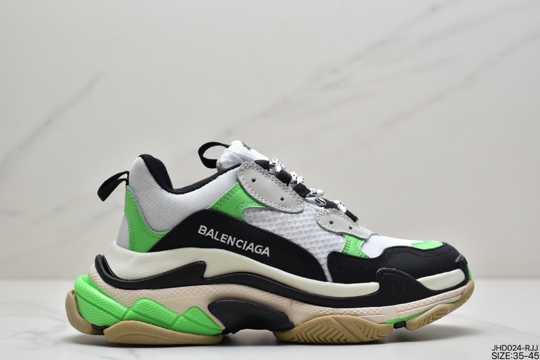 200 Balenciaga Triple-S Sneaker 时装复古厚底姥爷鞋656686 W06G0 1001
