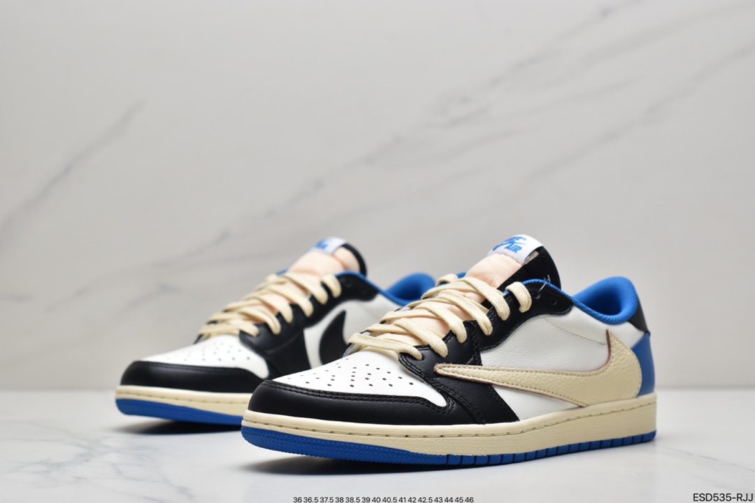 420 Travis Scott x Fragment x Air Jordan 1 Low“Military Blue” 低帮 DM7866-140