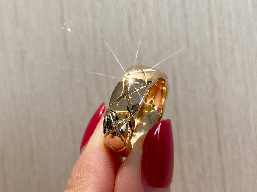 NO:103790,Small cherry diamond-free ring, Chanel ring, chanel, ring19860909小香菱格无钻戒指,香奈儿戒指,chanel,ring,Jewelry