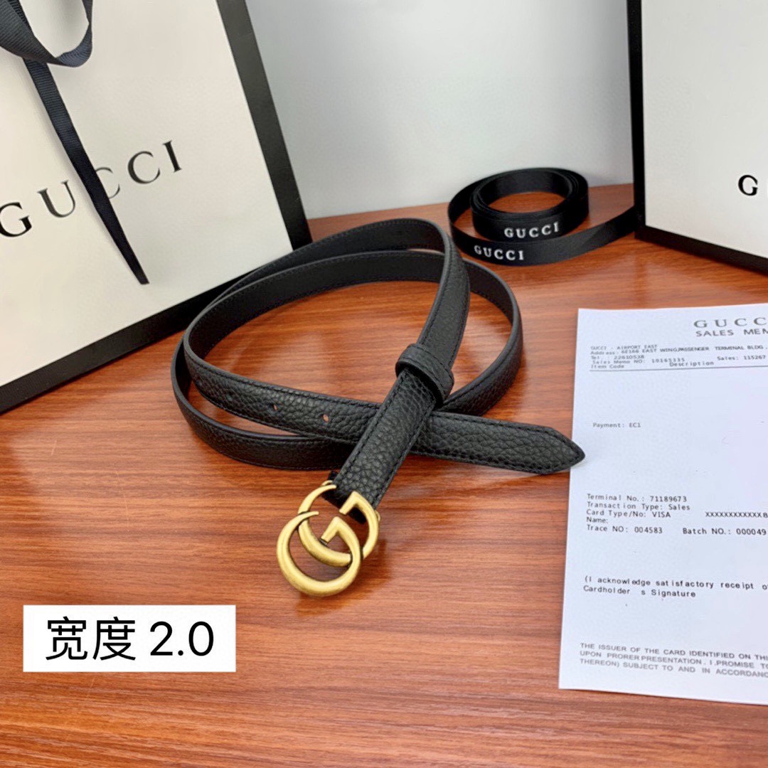 .0cmgucci互扣式双G带原单钢