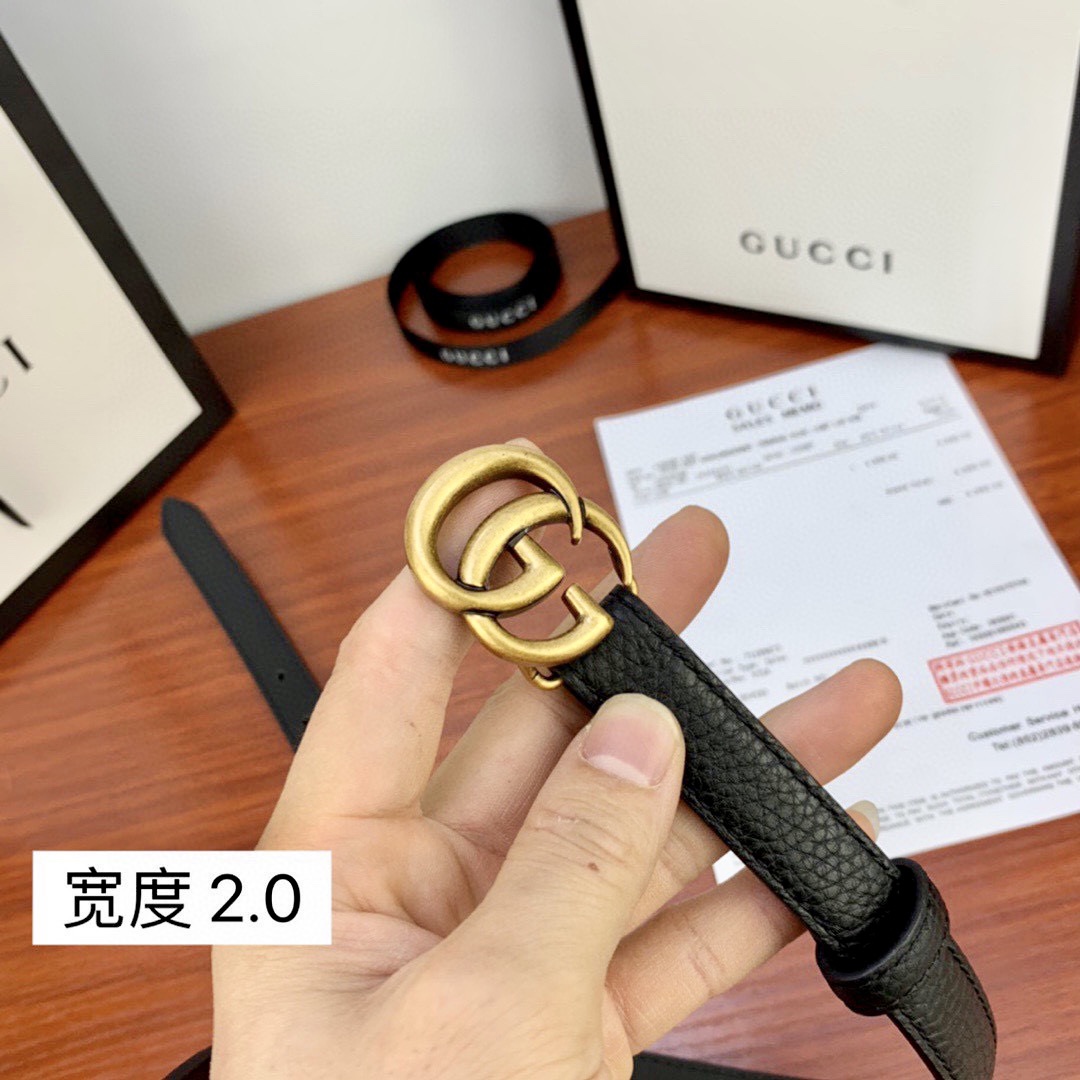 .0cmgucci互扣式双G带原单钢