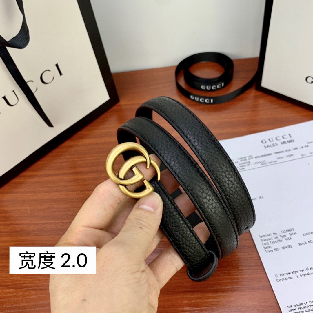 .0cmgucci互扣式双G带原单钢