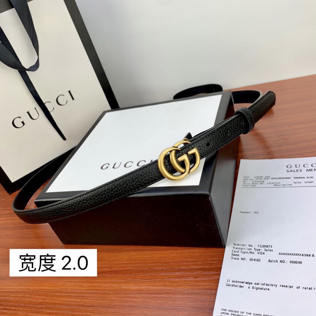 .0cmgucci互扣式双G带原单钢