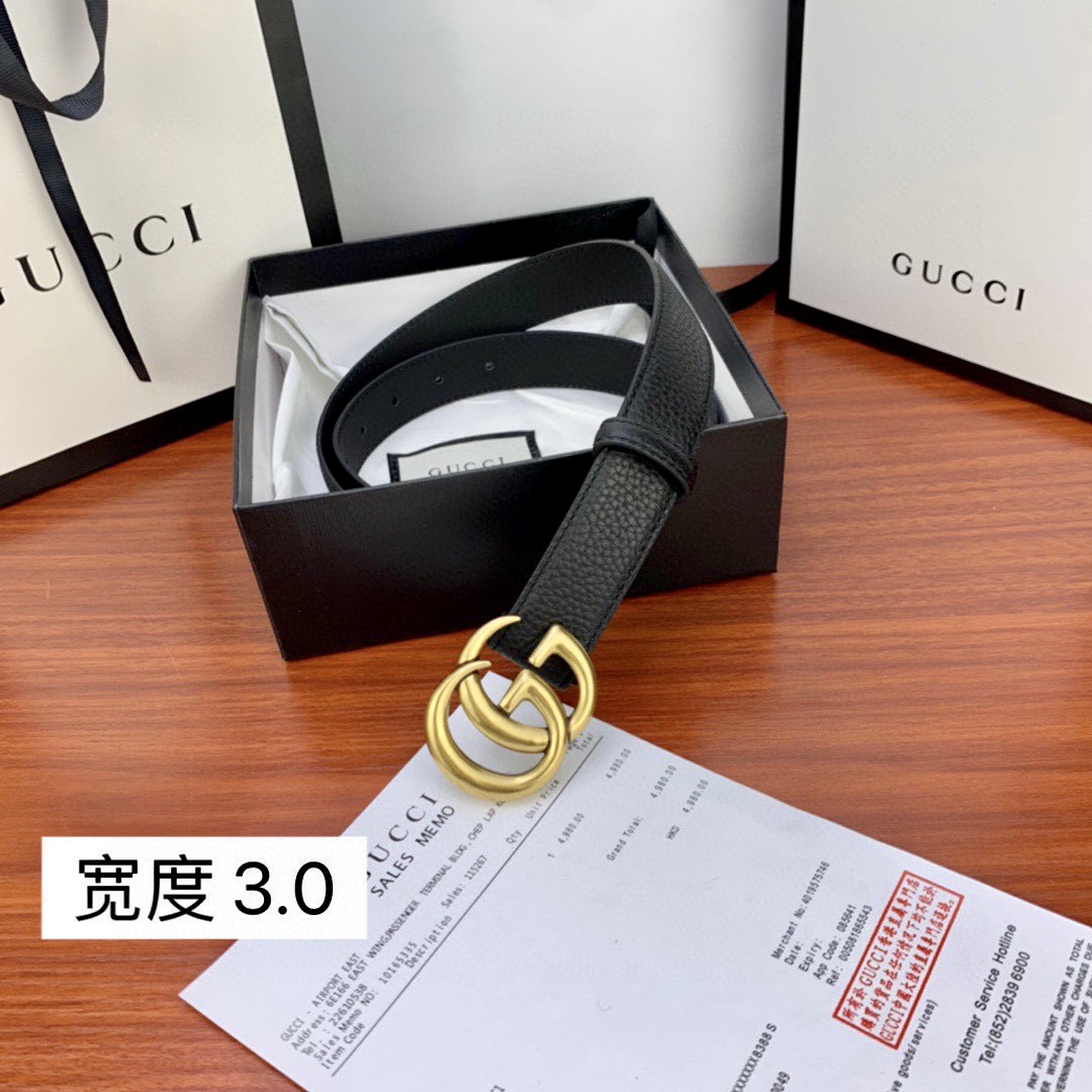 .0cmgucci互扣式双G带原单钢
