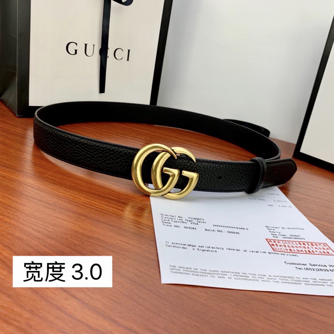 .0cmgucci互扣式双G带原单钢