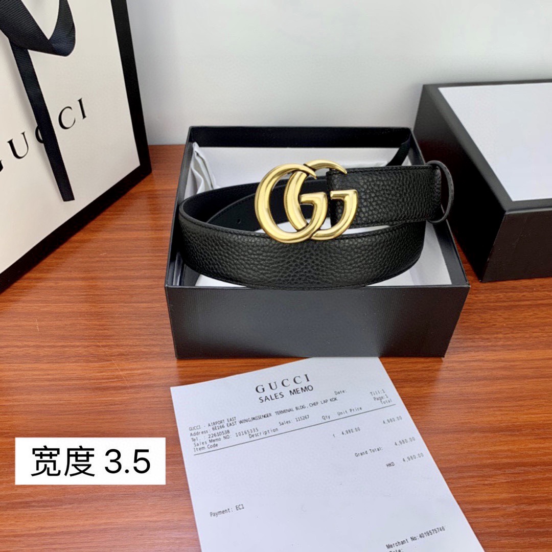 .5cmgucci互扣式双G带原单钢