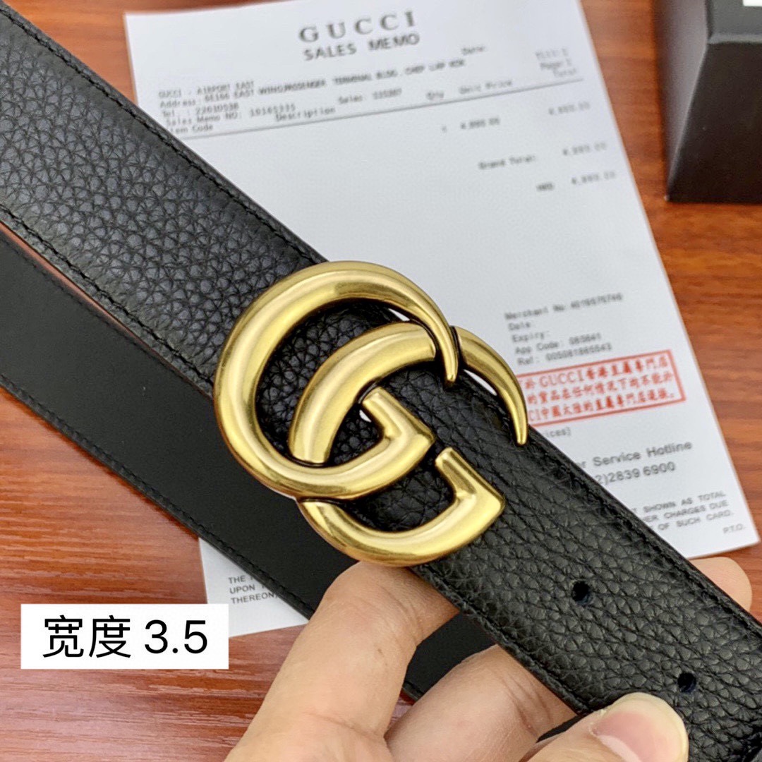 .5cmgucci互扣式双G带原单钢