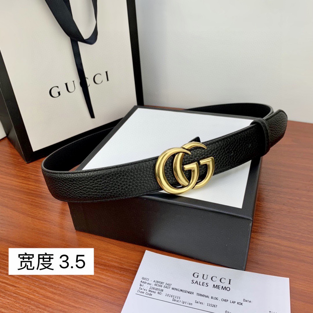 .5cmgucci互扣式双G带原单钢