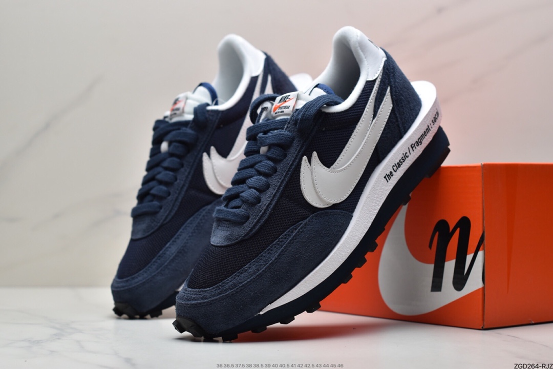 290 Fragment design x Sacai x NIKE LDV Waffle Daybreak 藤原浩闪电三方联名深蓝 DH2684-400