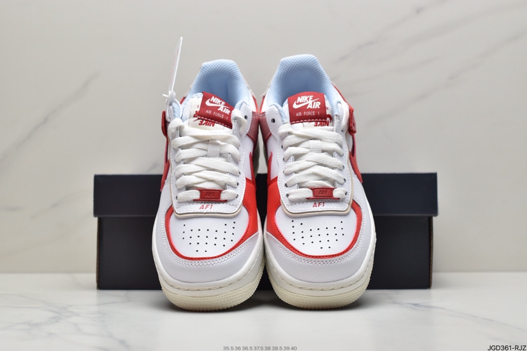 180 耐克Nike WMNS Air Force 1 Shadow 马卡龙空军一号板鞋CI0919-108