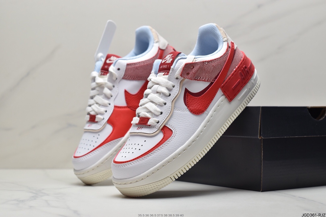 180 耐克Nike WMNS Air Force 1 Shadow 马卡龙空军一号板鞋CI0919-108