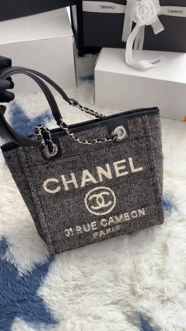 Chanel Black Denim Medium Classic Double Flap Shoulder Bag 142988