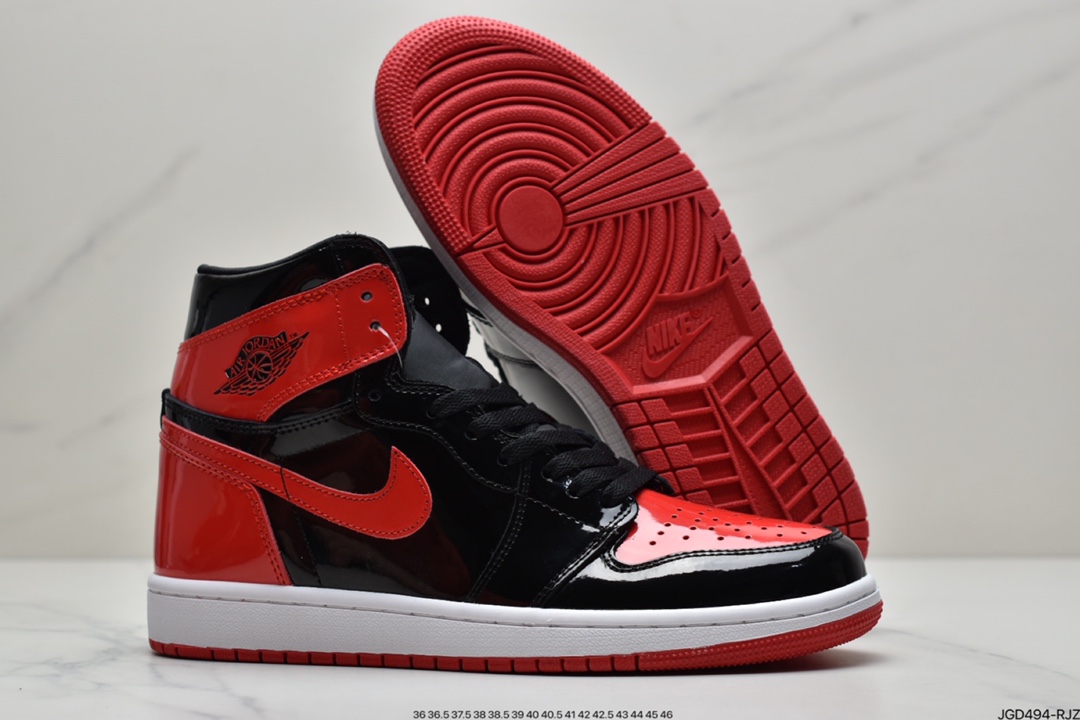 180  乔丹 AJ1 高帮 黑红漆皮 High OG “Bred Patent”555088-063