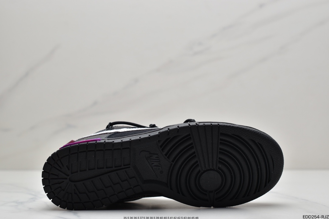 340 Off-White x Nike SB Dunk Low”The 50/50”运动板鞋“OW黑银紫”DM1602-001