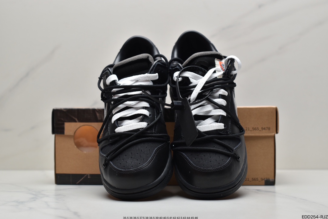 340 Off-White x Nike SB Dunk Low”The 50/50”运动板鞋“OW黑银紫”DM1602-001