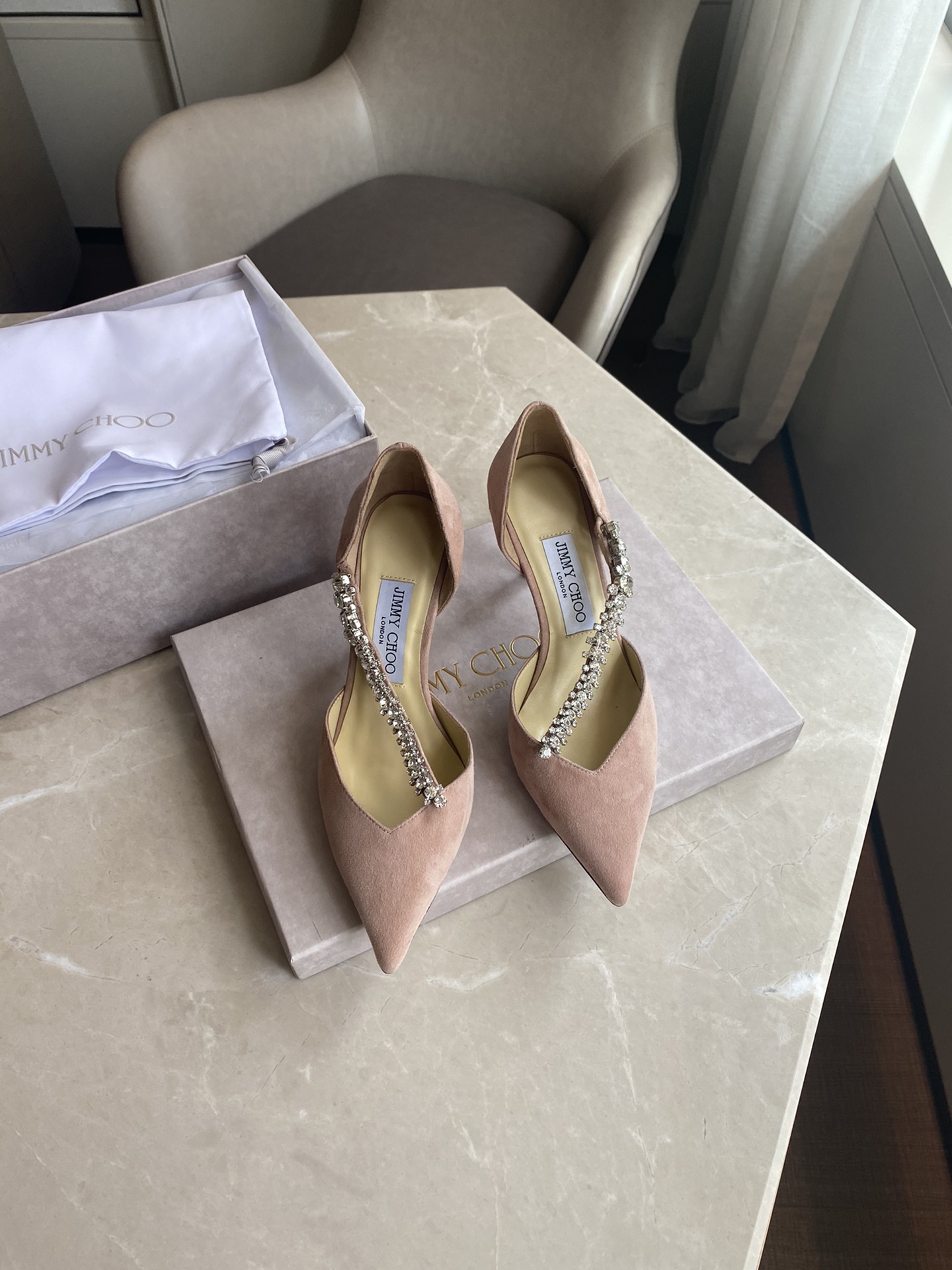 JIMMY CHOO туфли с острым носом без шнуровки, импортная овечья кожа, итальянская элегантность, туфли с острым носом без шнуровки, итальянская натуральная кожаная подошва