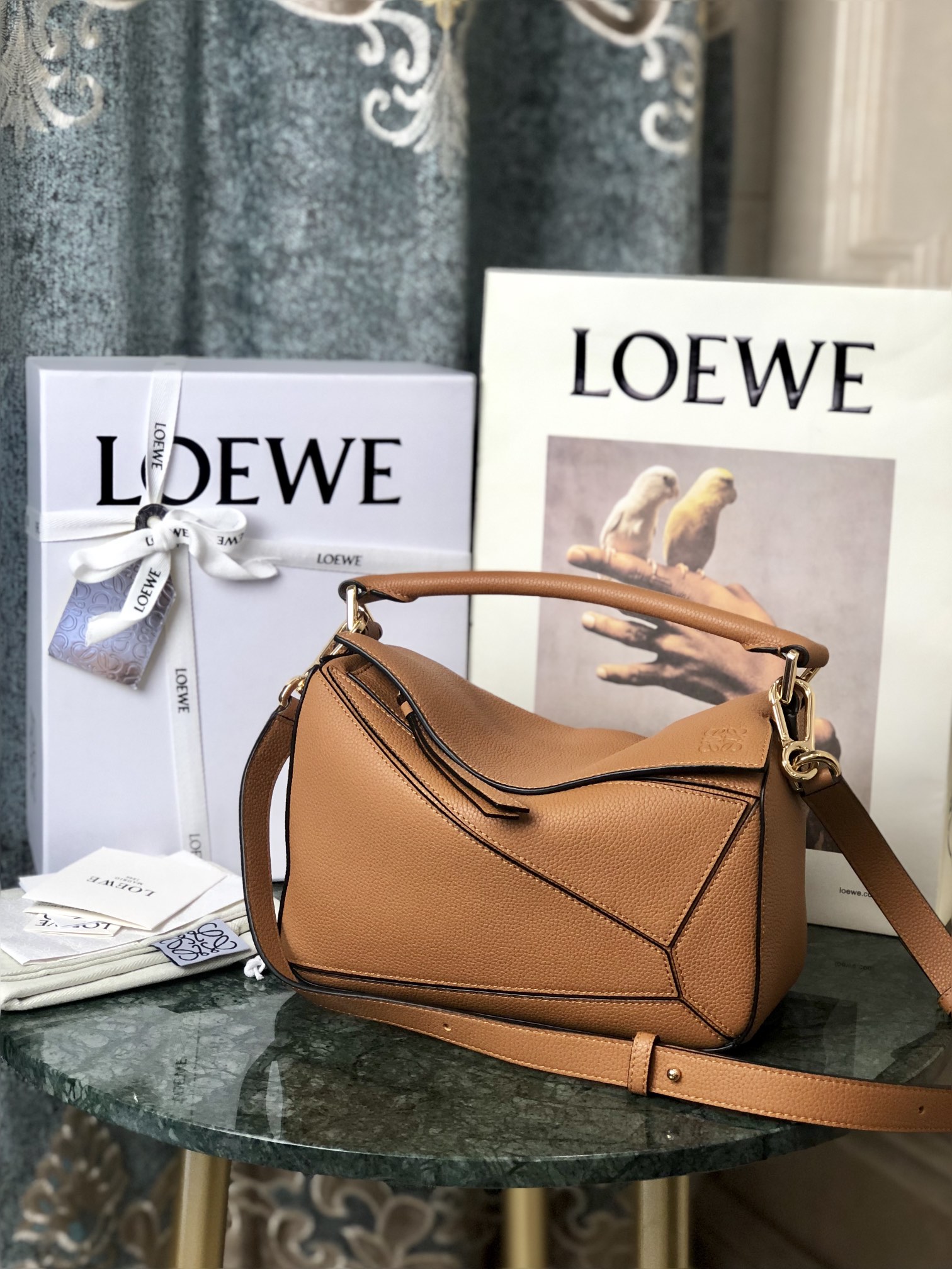 mirror quality
 Loewe Bags Handbags Caramel Lychee Pattern Calfskin Cowhide