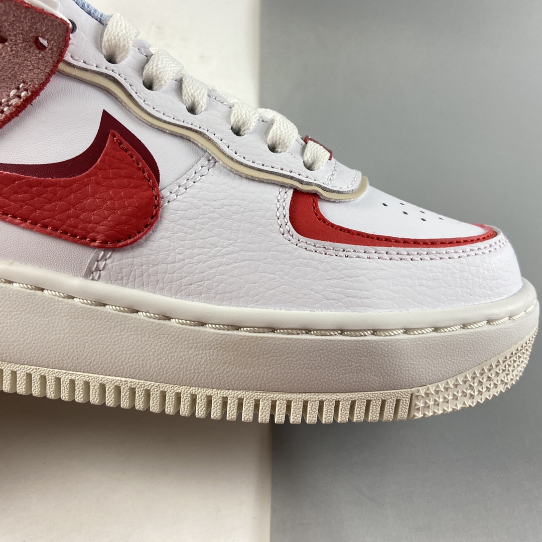 P200  NIKE Air Force 1 Shadow 轻量增高低帮百搭板鞋”拼接马卡龙”  CI0919-108