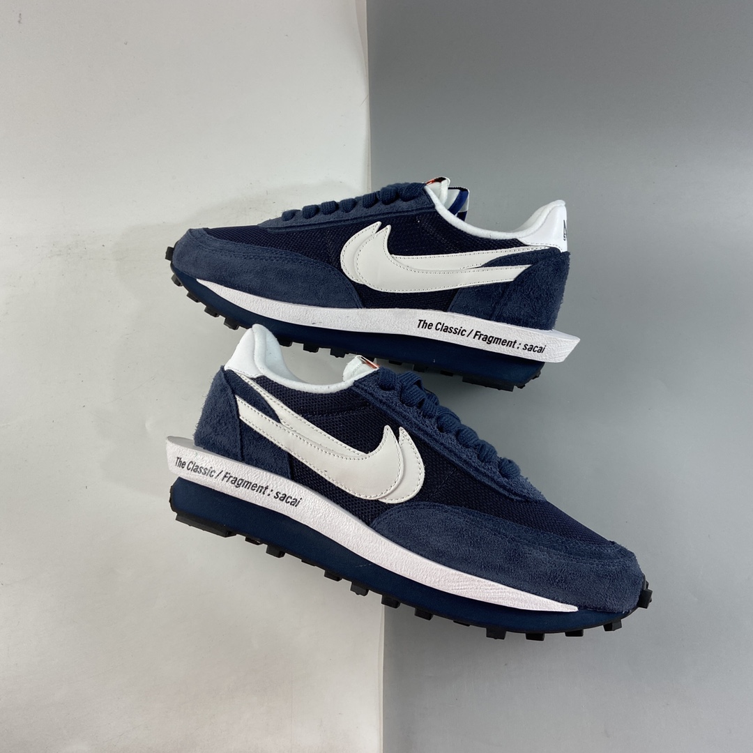 P300   Fragment Design x Sacai x NIKE LDWaffle 联名重叠设计前卫华夫变形休闲慢跑鞋 DH2684-400