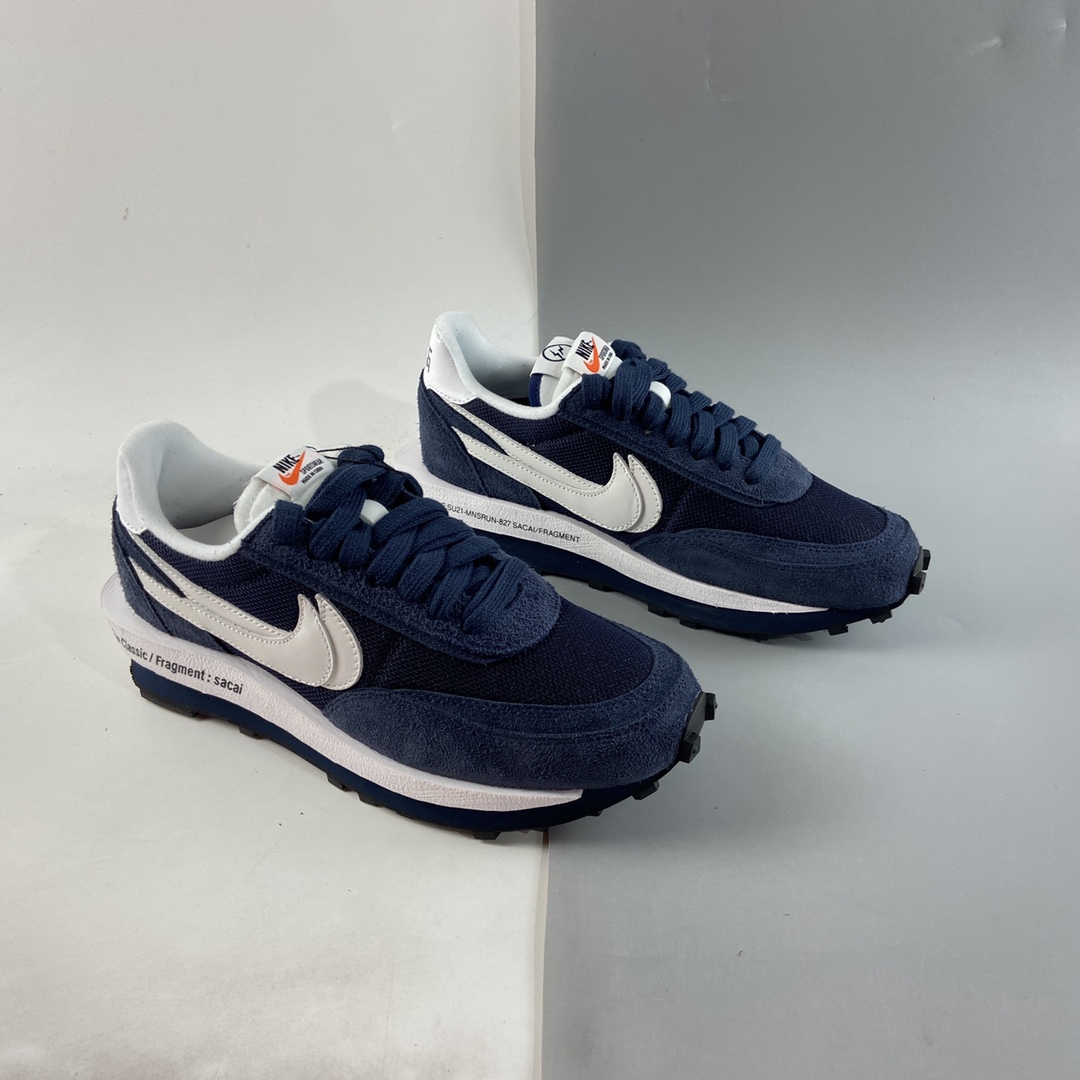 P300   Fragment Design x Sacai x NIKE LDWaffle 联名重叠设计前卫华夫变形休闲慢跑鞋 DH2684-400
