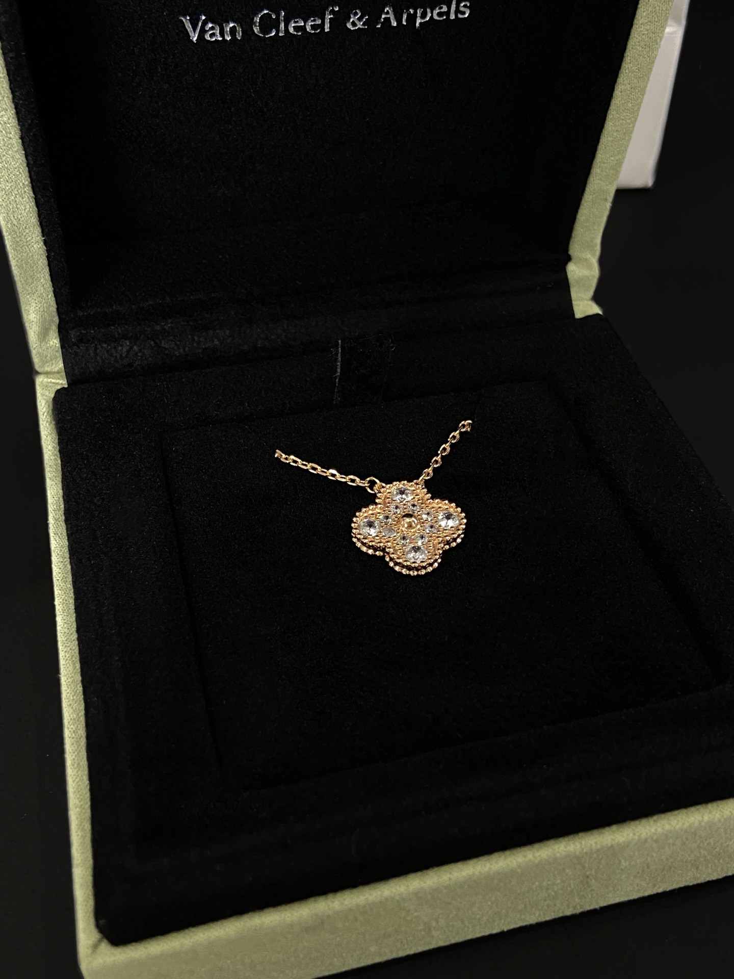 Van Cleef & Arpels NO.25 Vca四叶草满钻项链