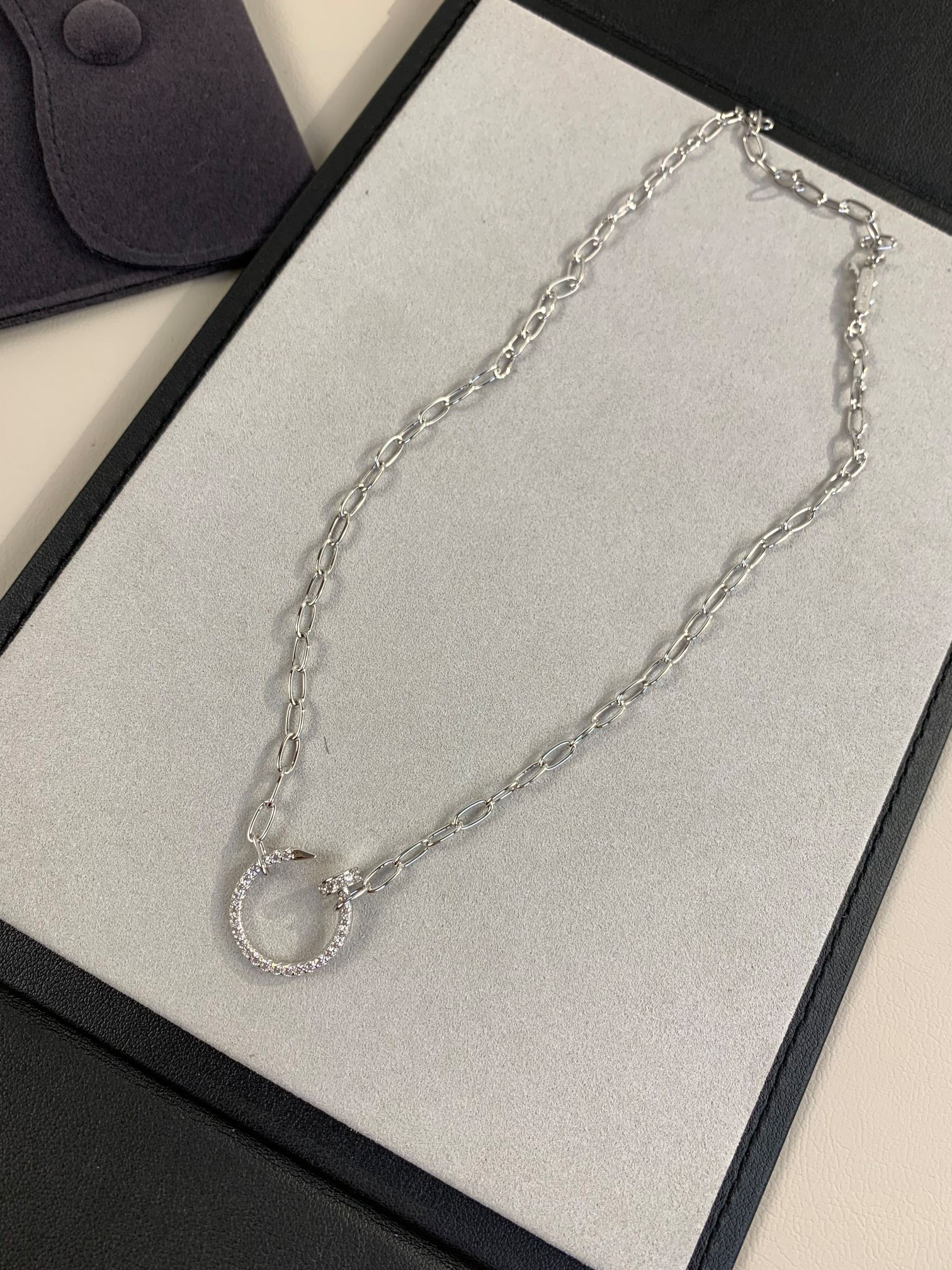Cartier Collier à double anneau CNC gravé avec précision chaîne italienne sur mesure - qualité supérieure