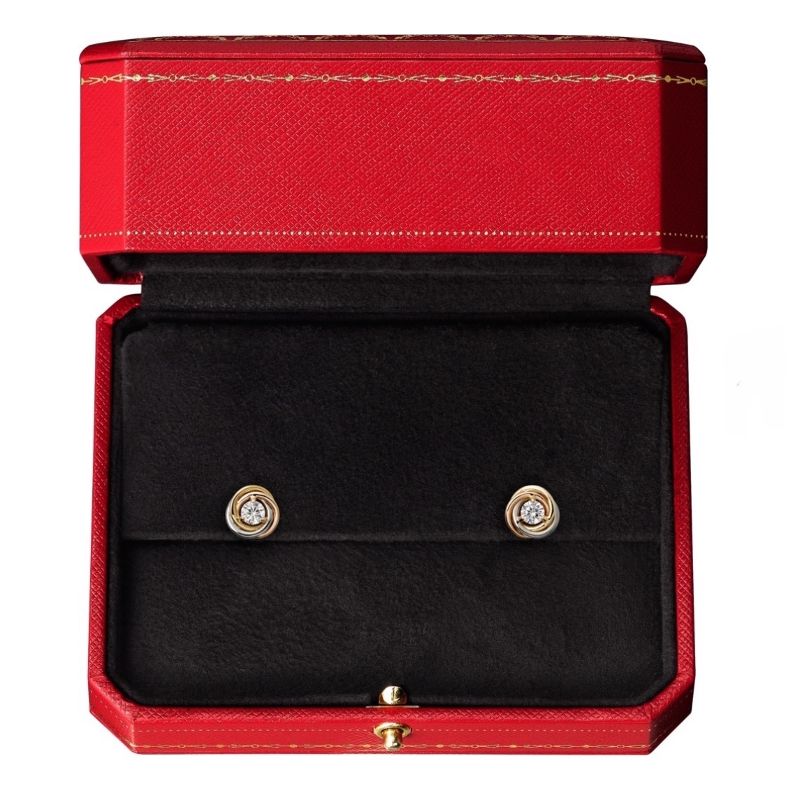 三圈圆环缠绕，Trinity三环耳钉