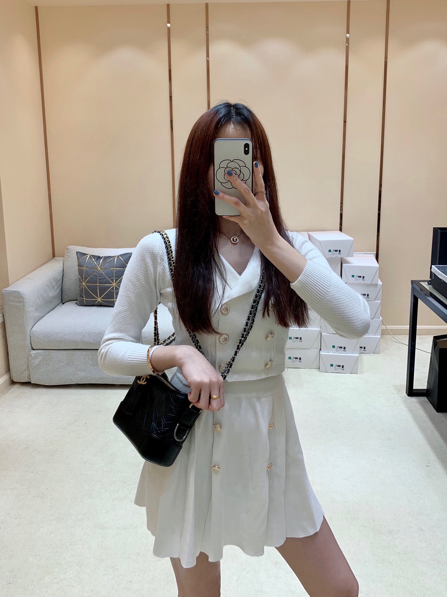 CHANEL Gabrielle hobo bag 流浪包 A91810黑色