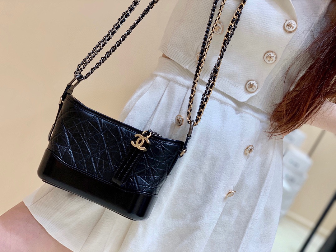 CHANEL Gabrielle hobo bag 流浪包 A91810黑色