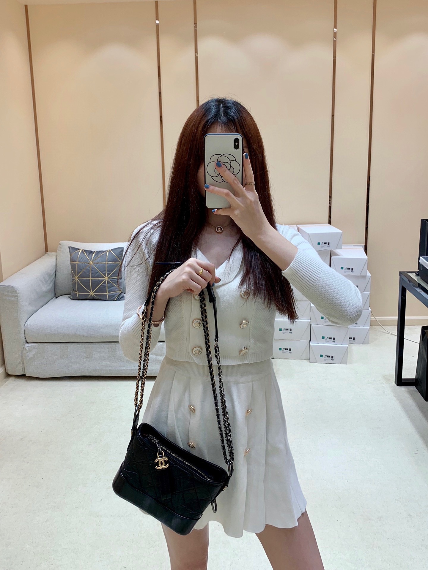 CHANEL Gabrielle hobo bag 流浪包 A91810黑色