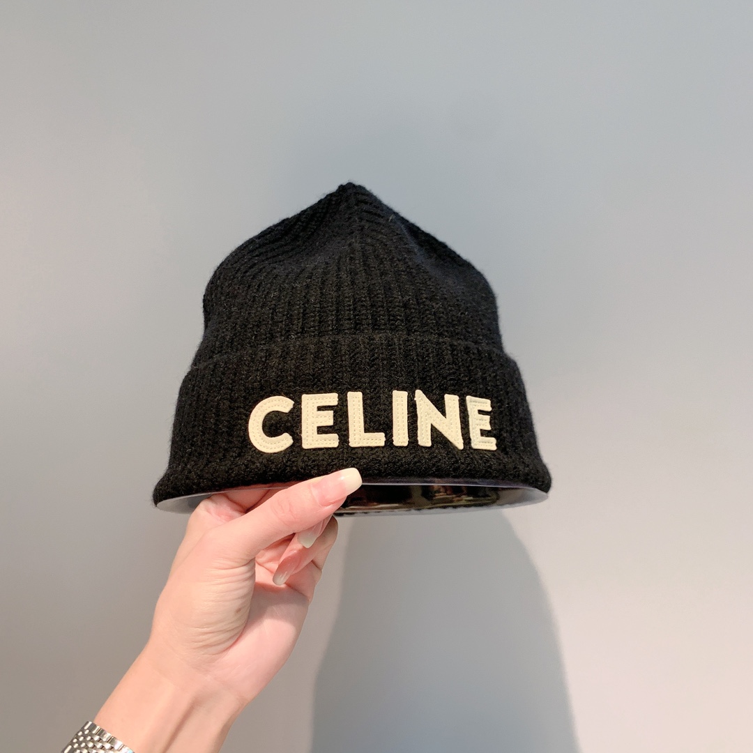 205 Celine赛琳毛线帽，2021超级爆款毛线帽，%40羊毛%60晴纶，时尚博主 