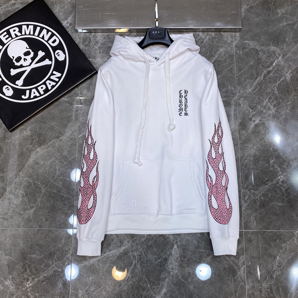 Chrome Hearts Clothing Hoodies Pink White Fall Collection Hooded Top