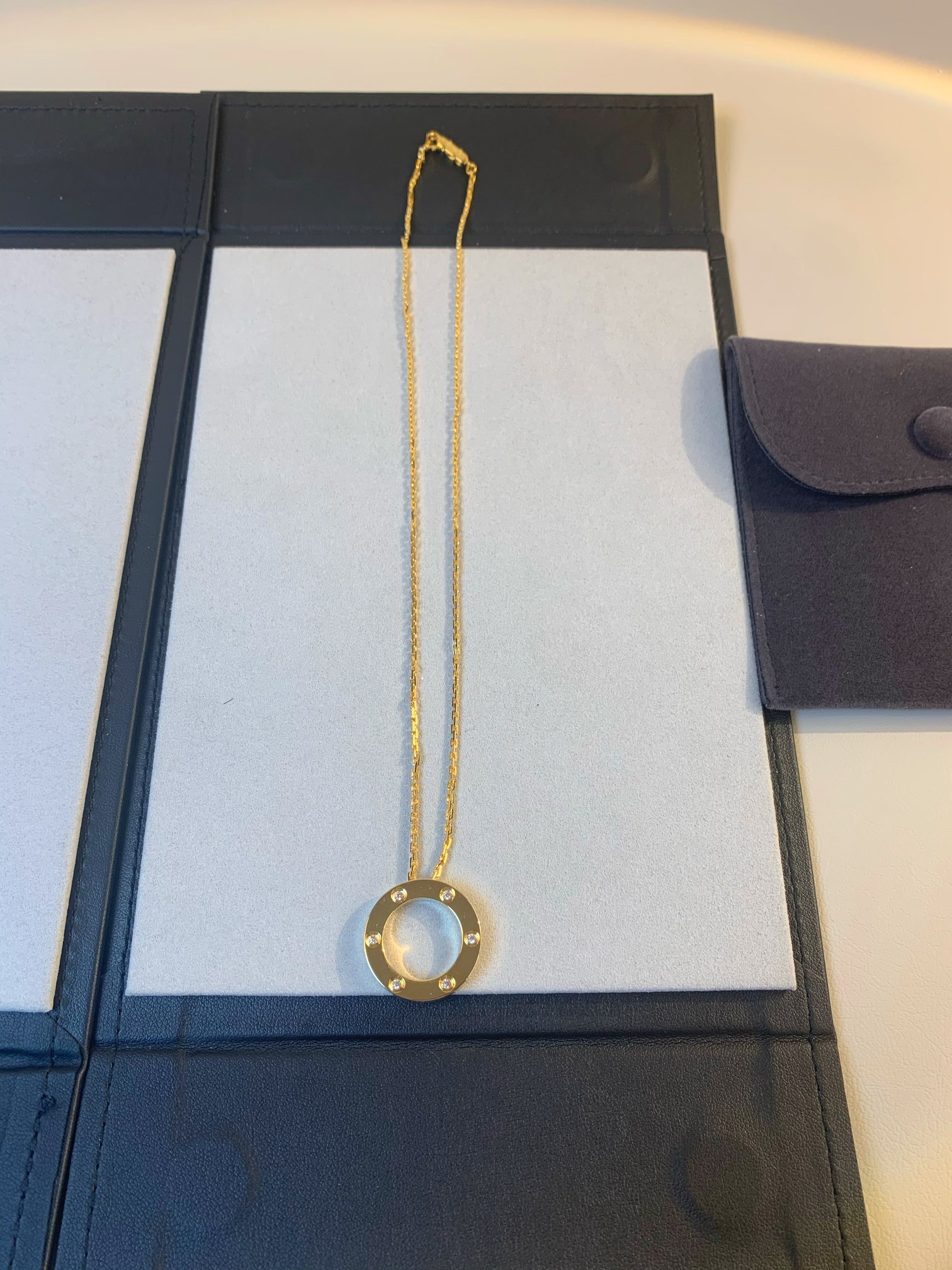 Cartier Collier à double anneau CNC gravé avec précision chaîne italienne sur mesure - qualité supérieure