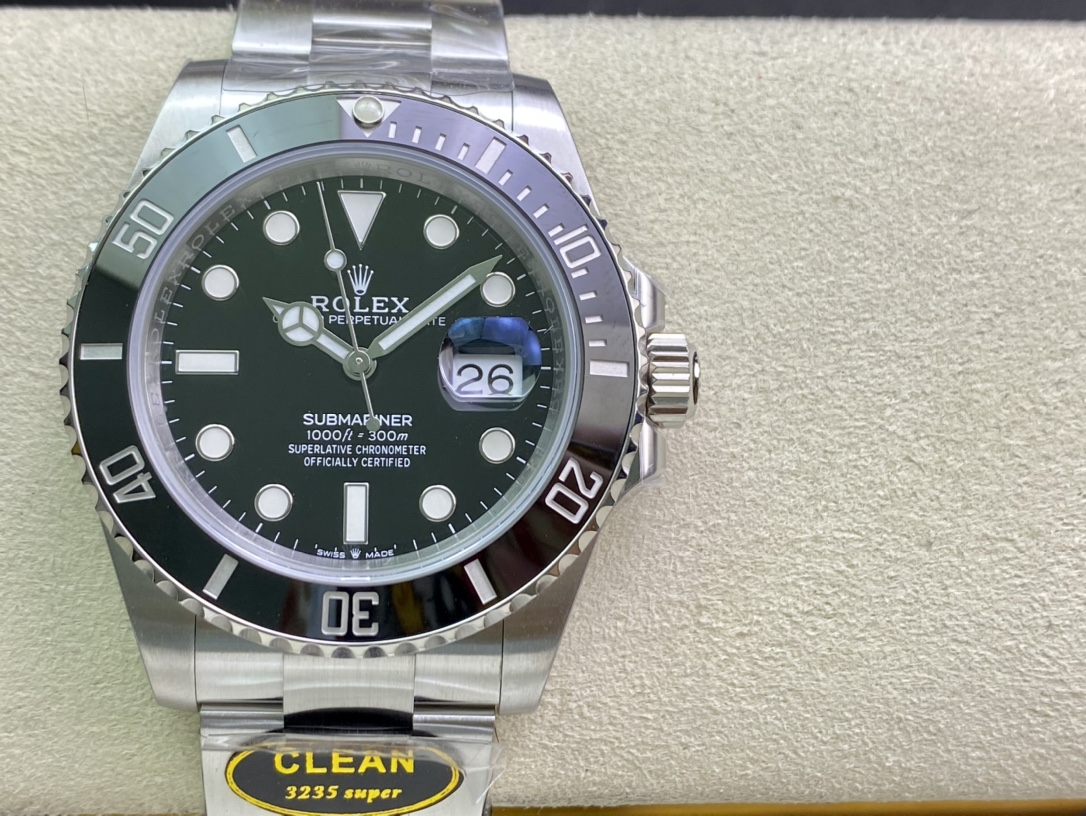 Rolex Nuovo
 Orologio da Polso Nero Verde Rosa Platino Bianco