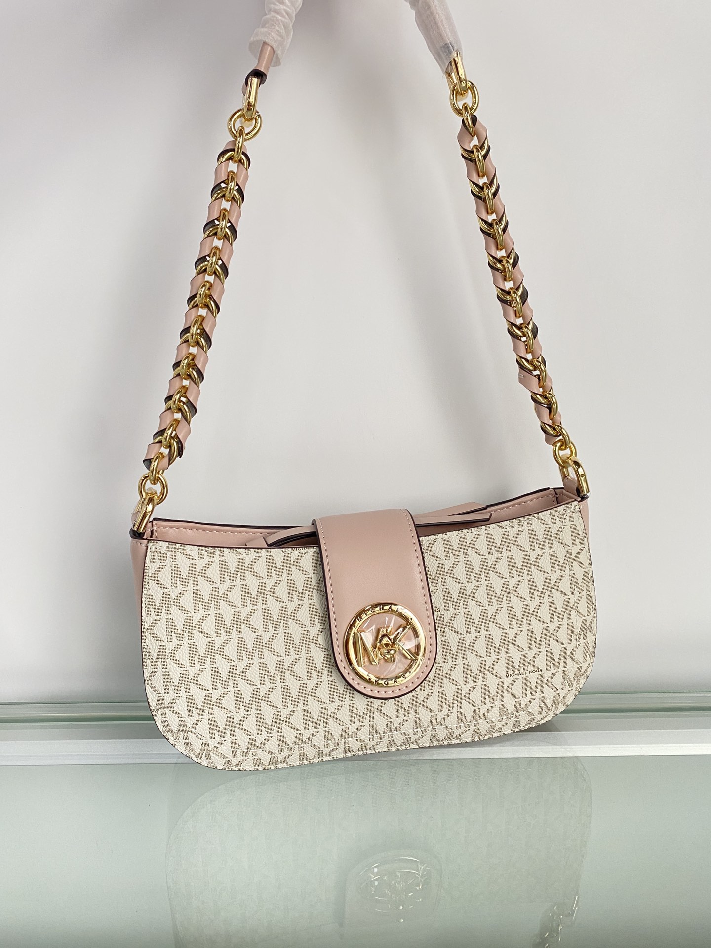Michael Kors ～MK Carmen 超小号老花腋下包新月包迷你手提单肩包