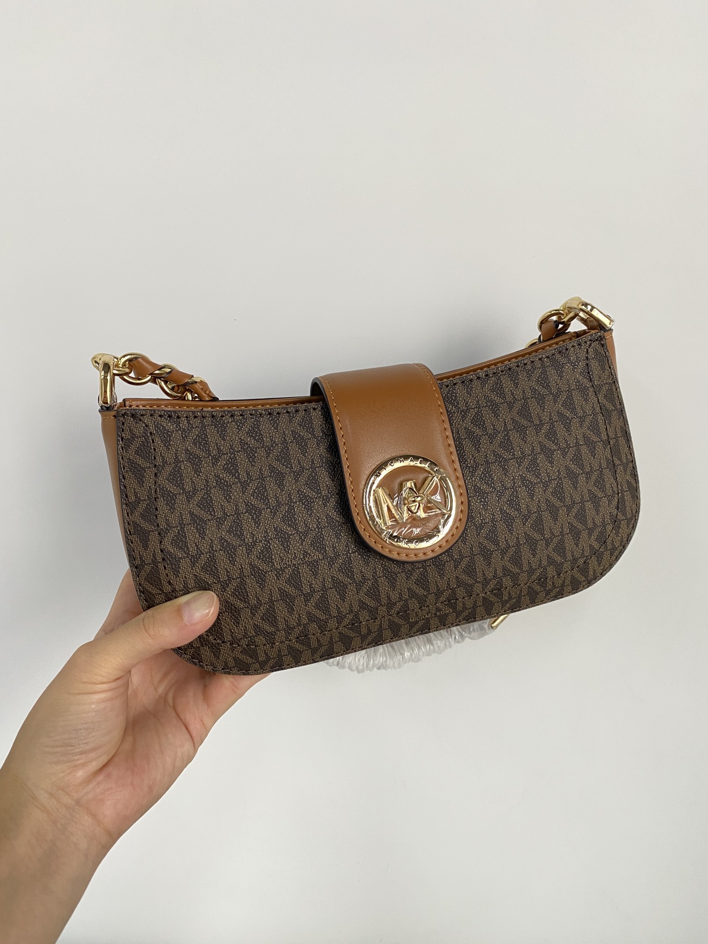 Michael Kors ～MK Carmen 超小号老花腋下包新月包迷你手提单肩包