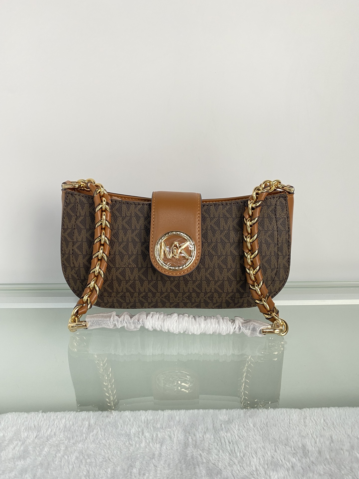 Michael Kors ～MK Carmen 超小号老花腋下包新月包迷你手提单肩包