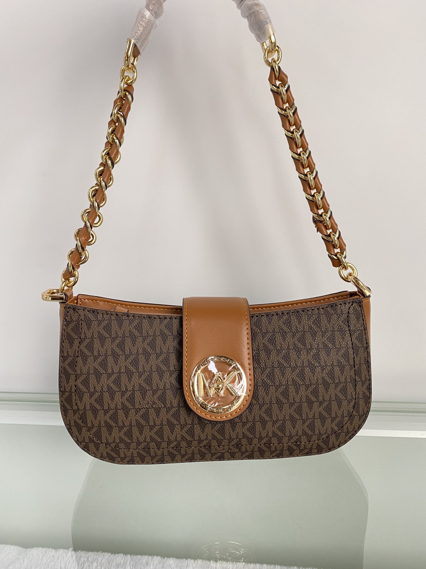 Michael Kors ～MK Carmen 超小号老花腋下包新月包迷你手提单肩包
