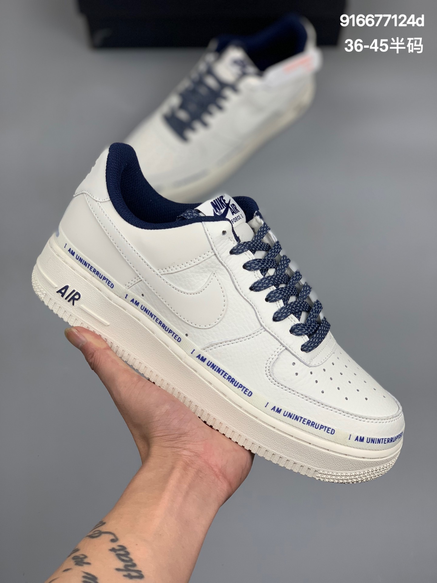 
耐克NK Air Force 1 Low ’07 经典低帮空军一号休闲板鞋 定制皮料 原楦原纸板 纯正空军版型 高清洁度 内置全掌气垫 YUHB911-ZNL货号：CQ5059-110 Size：36 36.5 37.5 38 38.5 39 40 40.5 41 42 42.5 43 44 44.5 45
编码:916677124d