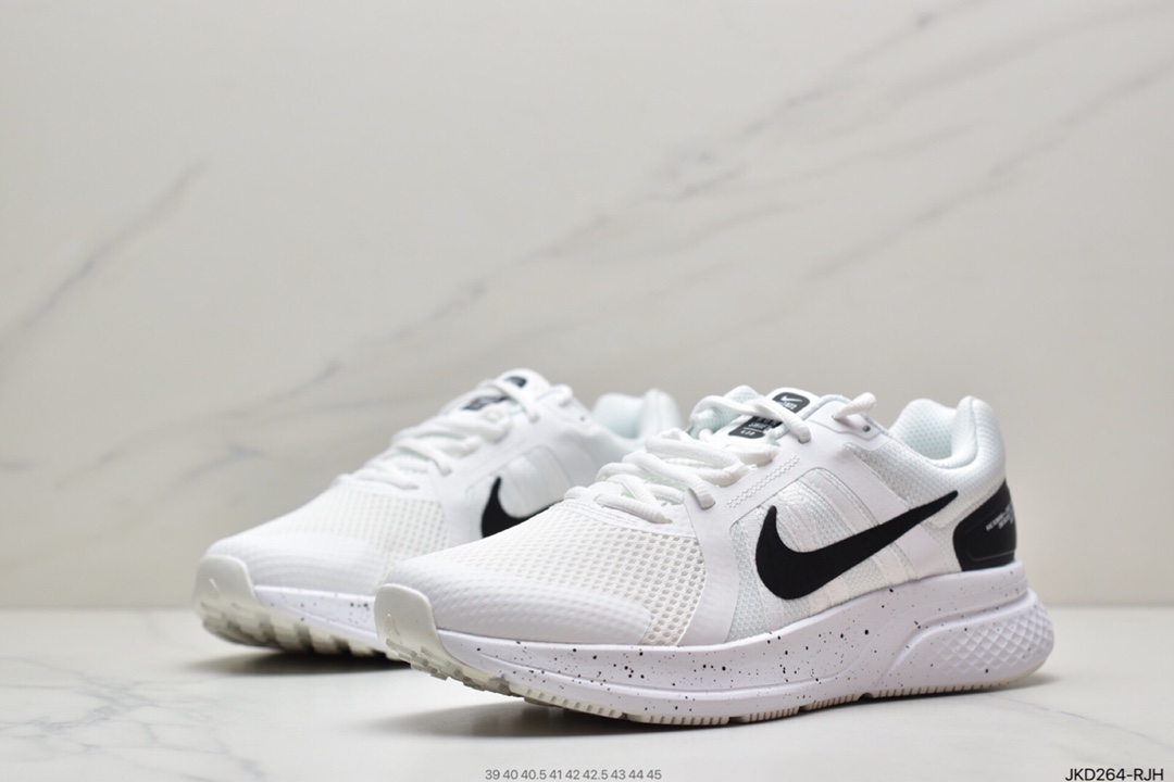 160 耐克Run Swift 2 白黑 速跑系列缓震轻量透气网面休闲运动跑步鞋DJ6008