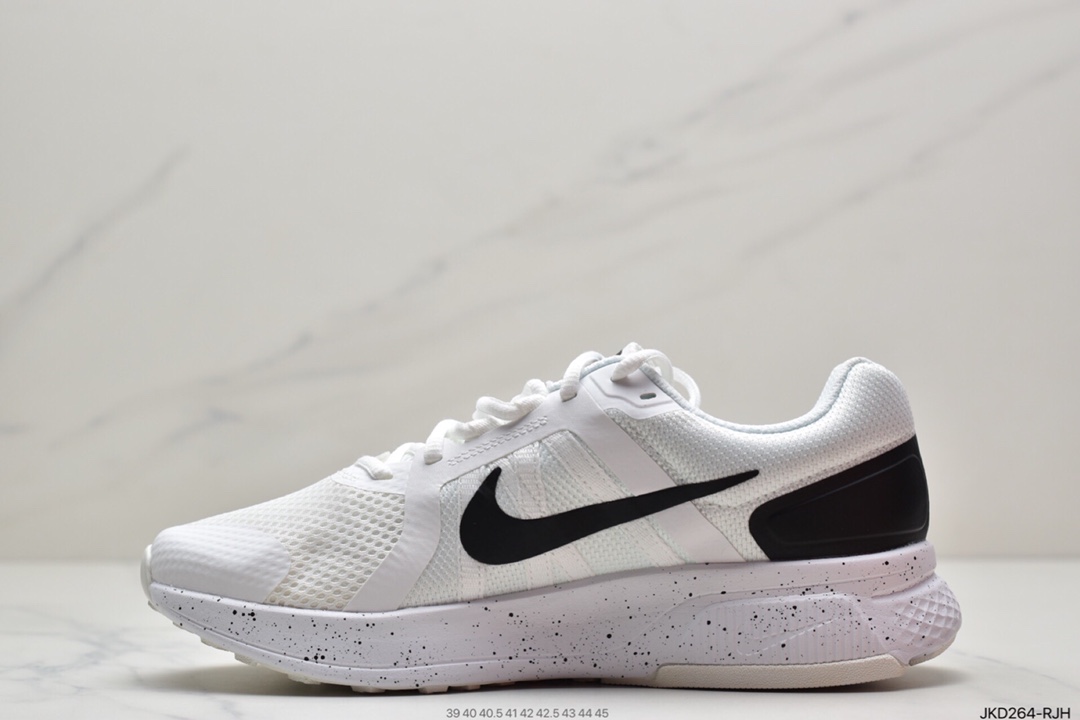 160 耐克Run Swift 2 白黑 速跑系列缓震轻量透气网面休闲运动跑步鞋DJ6008