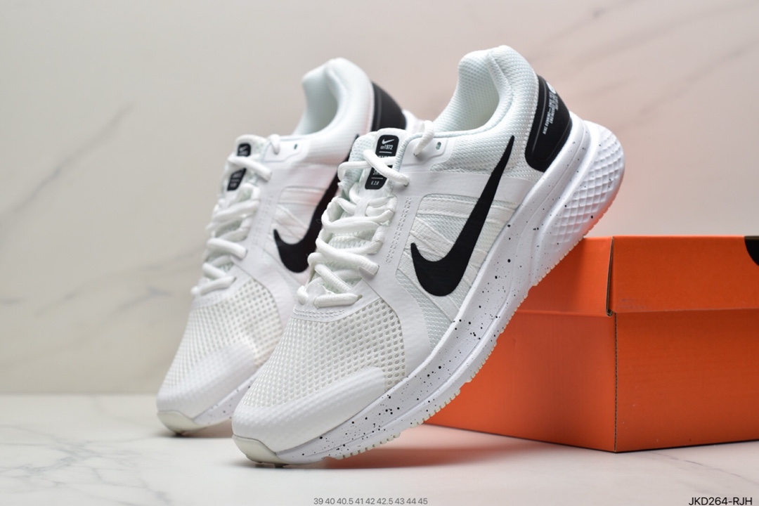 160 耐克Run Swift 2 白黑 速跑系列缓震轻量透气网面休闲运动跑步鞋DJ6008