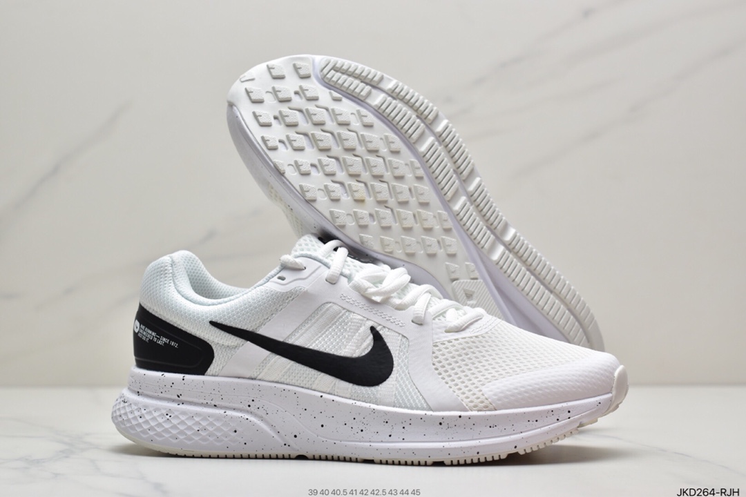 160 耐克Run Swift 2 白黑 速跑系列缓震轻量透气网面休闲运动跑步鞋DJ6008