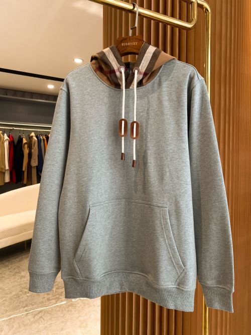 Burberry Sudadera con Capucha de Algodón y Mezcla con Estampado a Cuadros 16 Burberry Sudadera con Capucha de Algodón y Mezcla con Estampado a Cuadros
