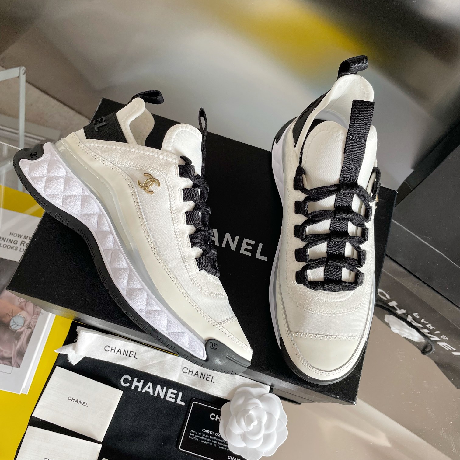 Versión superior: zapatillas casuales clásicas con colchón de aire de Chanel, réplica original 1: 1, la versión más pre…