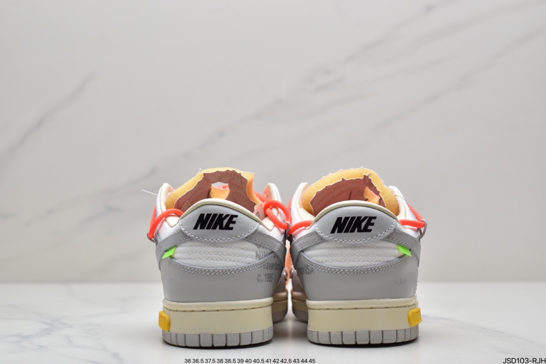 200 耐克Nike OFF-WHITE x Futura x Nike Dunk Low 三方联名白灰紫低帮休闲板鞋DM1602-106
