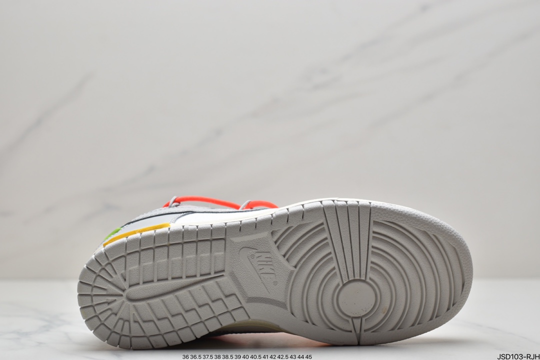 200 耐克Nike OFF-WHITE x Futura x Nike Dunk Low 三方联名白灰紫低帮休闲板鞋DM1602-106