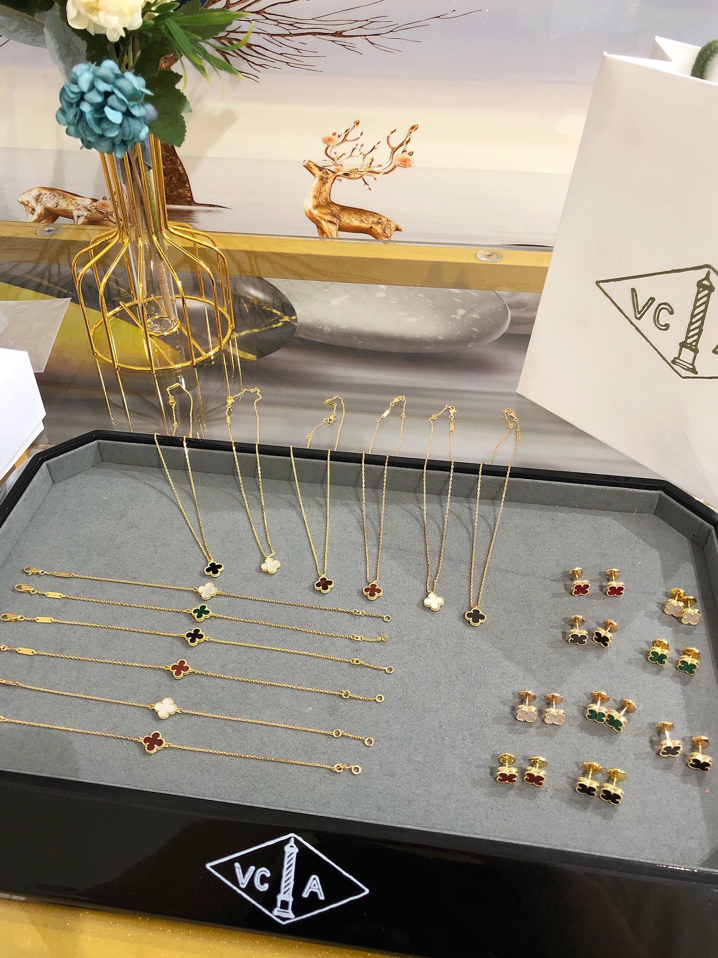 NO:100859,p95 necklace bracelet earrings Van Cleece sterling silver small series Lucky four-leaf clover, Vca bracelet Vac necklace, van clue, necklace, bracelet, pure silver19860909p95项链手链耳钉 梵克雅宝纯银材质小号系列 幸运四叶草,Vca手链Vac项链,van cleef,necklace,bracelet,pure silver,Jewelry