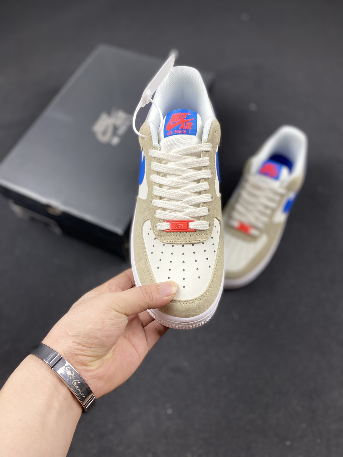 Nike Air Force 1 Shadow Khaki Blue Red Sneakers DM8314-100 3 i1631812801 1325 1