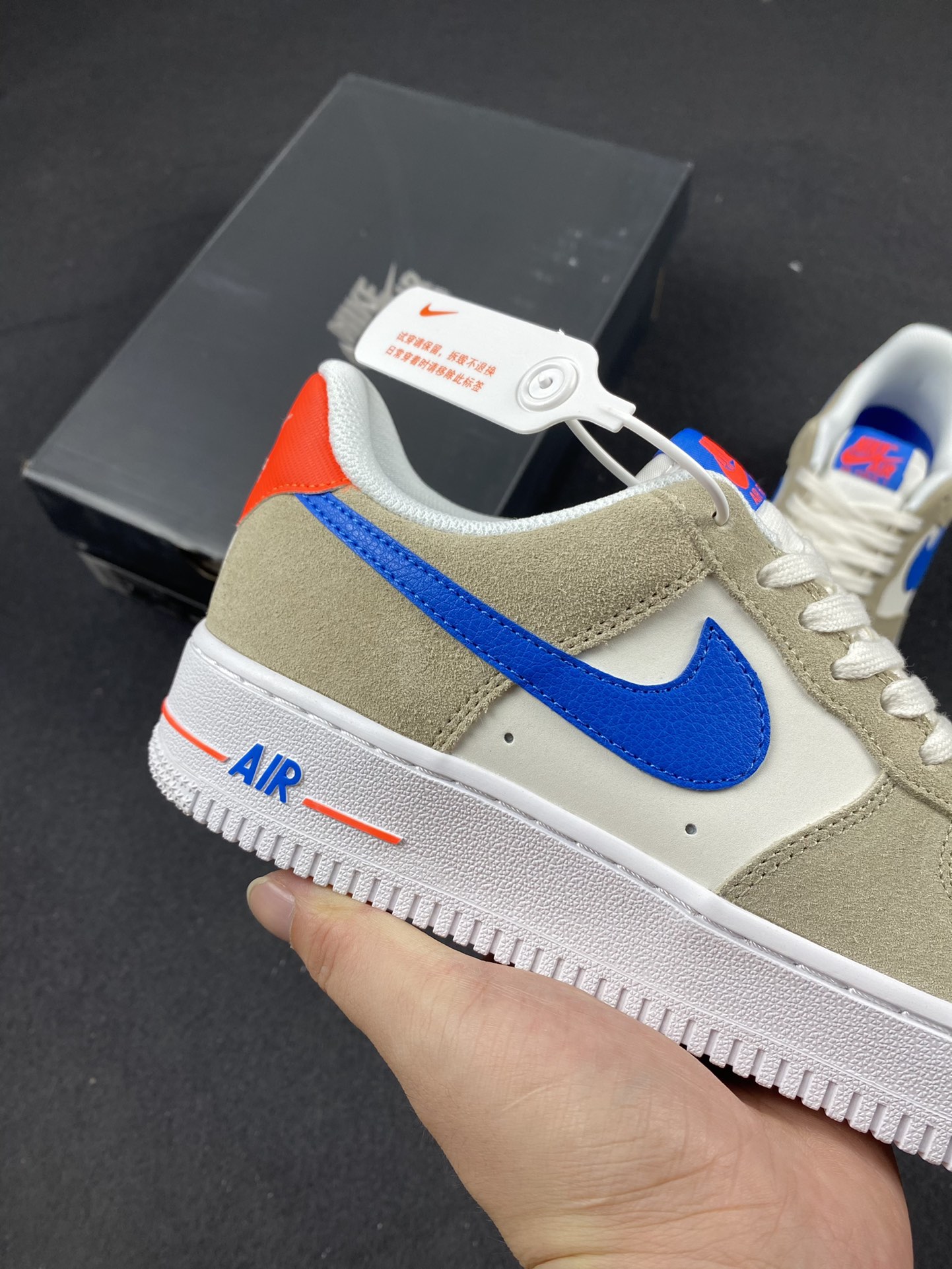 Nike Air Force 1 Shadow Khaki Blue Red Sneakers DM8314-100 6 i1631812801 5708 4
